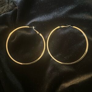 Premier Designs Large Rose Gold Tone Hoop Earrings